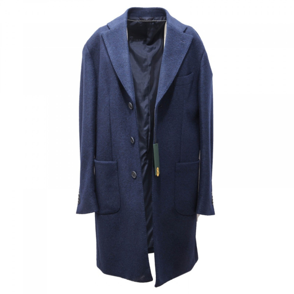 8558AH cappotto uomo L 8 LBM 1911 blue wool blend coat jacket man