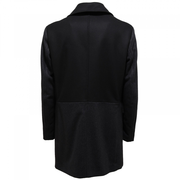 9062L cappotto uomo nero grigio Z ZEGNA lana jackets men