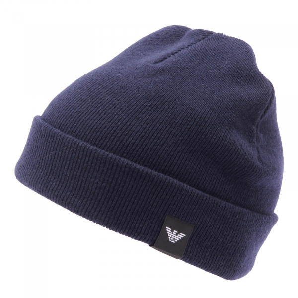 9799AH cuffia uomo EMPORIO ARMANI men beanie wool cashmere blue