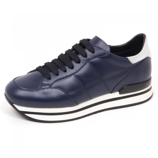 E4438 sneaker donna blu HOGAN H222 H cucitura shoe woman