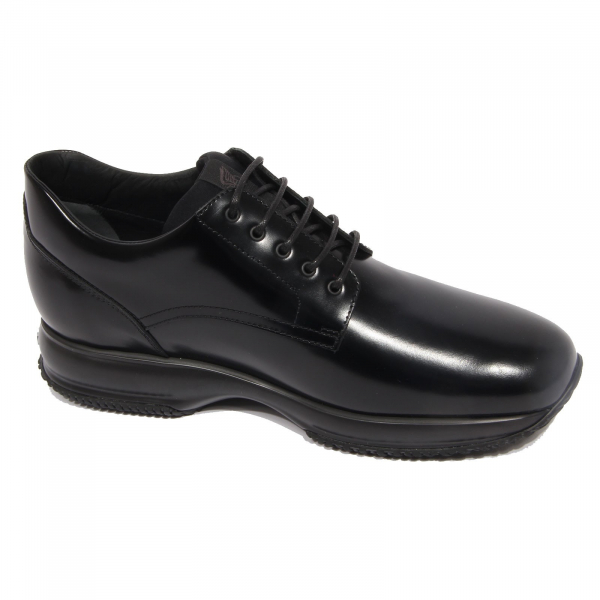 G2698 sneaker uomo HOGAN INTERACTIVE DERBY black leather shoe man