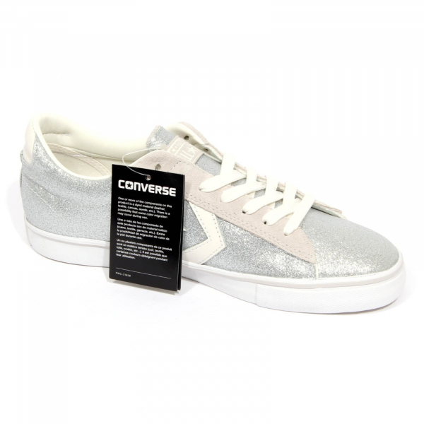 Converse pro 2025 leather argento