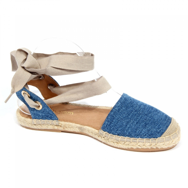 H3354 sandalo donna MYCHALOM SAFFIRO woman denim sandals light blue