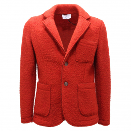 2534AG giacca uomo BERNA red boiled wool effect jacket man