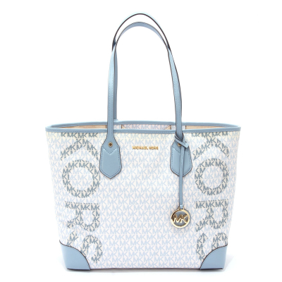 3516AD Borsa Donna MICHAEL KORS EVA white/light blue tote bag With Attached  Tote