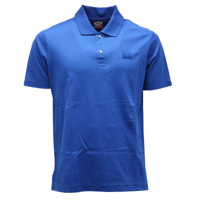 Plain royal clearance blue polo shirt