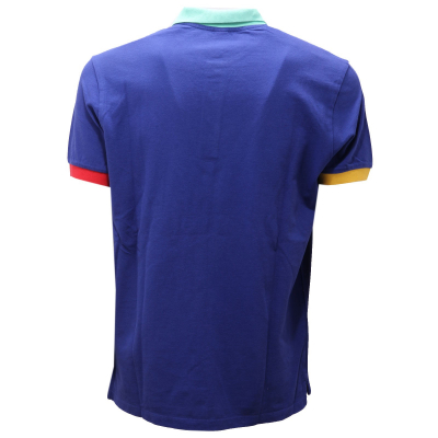 7694AF polo uomo BOB royal blue cotton polo shirt man