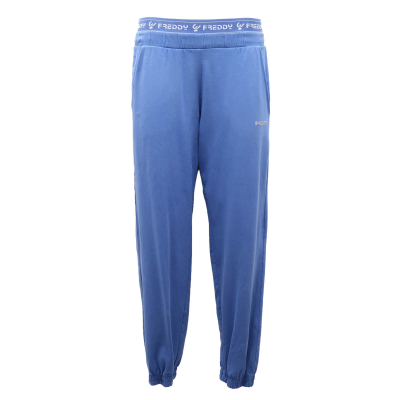 1158K pantalone tuta donna WOOLRICH blue heavy cotton trouser