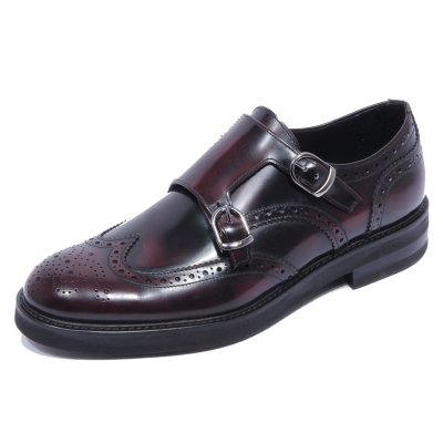 F5000 scarpa uomo bordeaux/black delave' ALTIERI MILANO scarpe shoe man