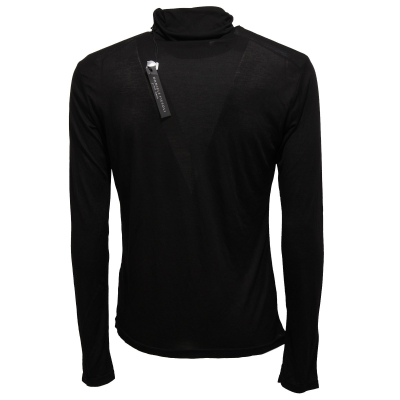 9862W maglia dolcevita uomo DANIELE FIESOLI black turtleneck t-shirt man