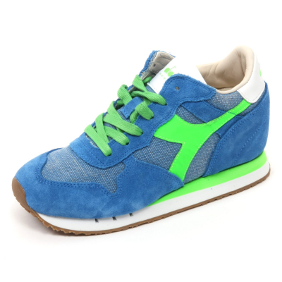 B7534 sneaker donna DIADORA HERITAGE TRIDENT azzurro verde shoe woman