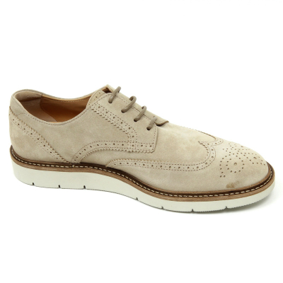 Hogan D0056 Scarpa Inglese Uomo H322 Derby bucature Beige Shoe Man