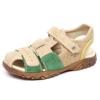 Women's sandal NAGABA 168 yellow rustic leather - Sandals - Nagaba