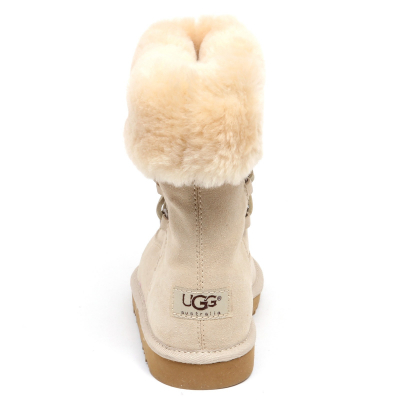 F3480 (NO BOX) stivale bimba girl UGG scarpe beige suede shoe boot