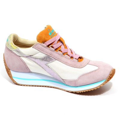 F9614 sneaker donna pink/orange DIADORA HERITAGE EQUIPE stone wash