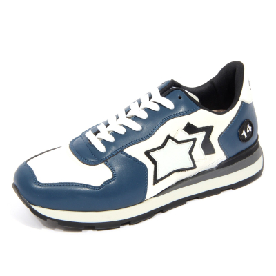 G5560 sneaker uomo ATLANTIC STARS ANTARES blue white leather fabric shoes man