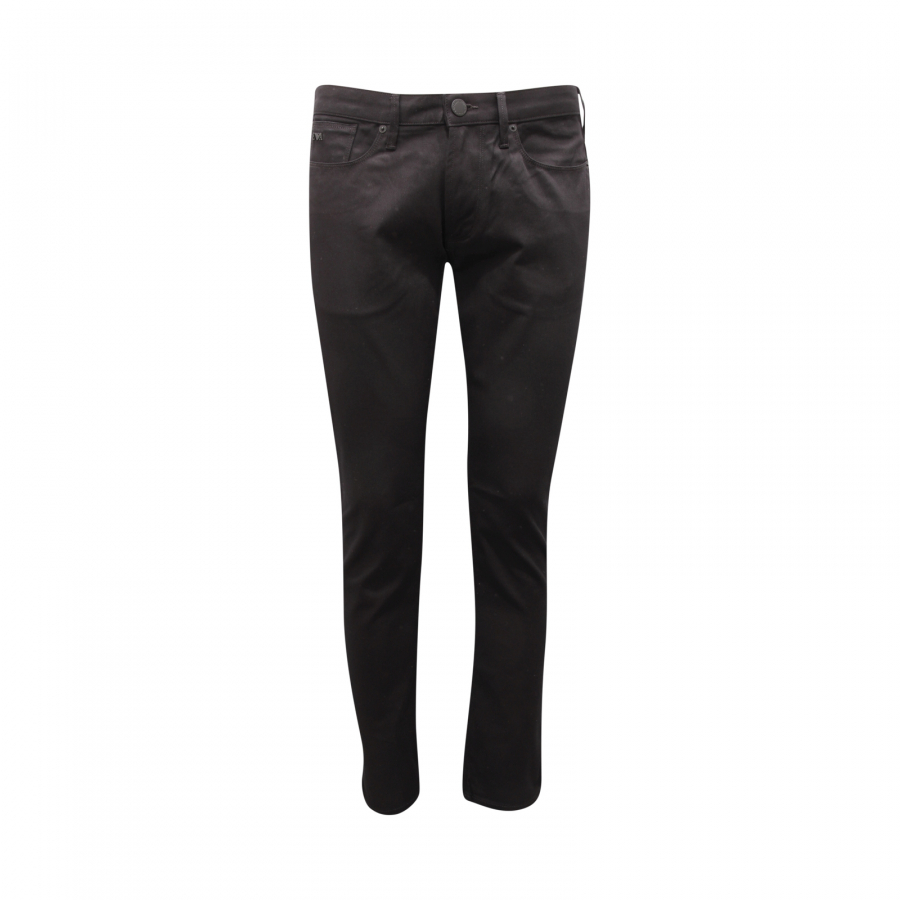 Five-pocket, regular-fit, stretch-cotton denim trousers | GIORGIO ARMANI Man