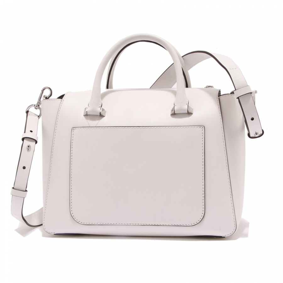 4301AG borsa bauletto donna HOGAN off white perforated leather bag