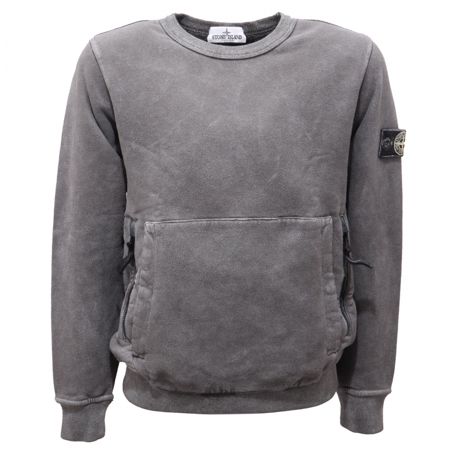 Boys black stone island on sale sweatshirt