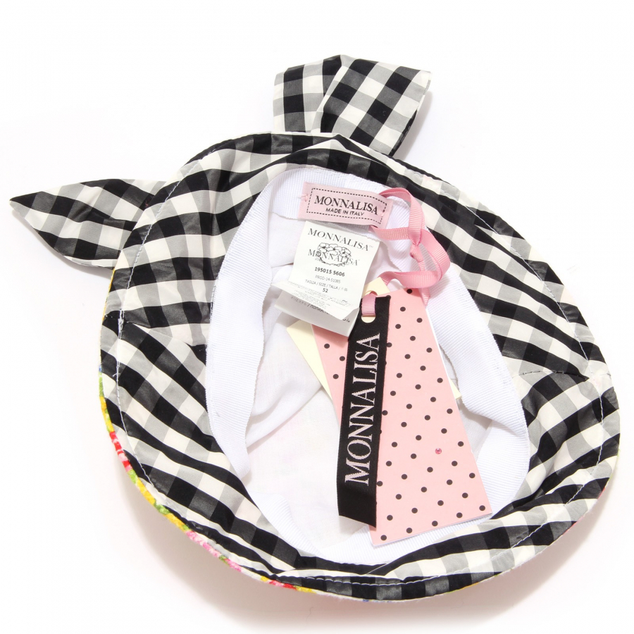 1767W bandana bimba MONNALISA BEBE' con elastico double face bandana hat  girl