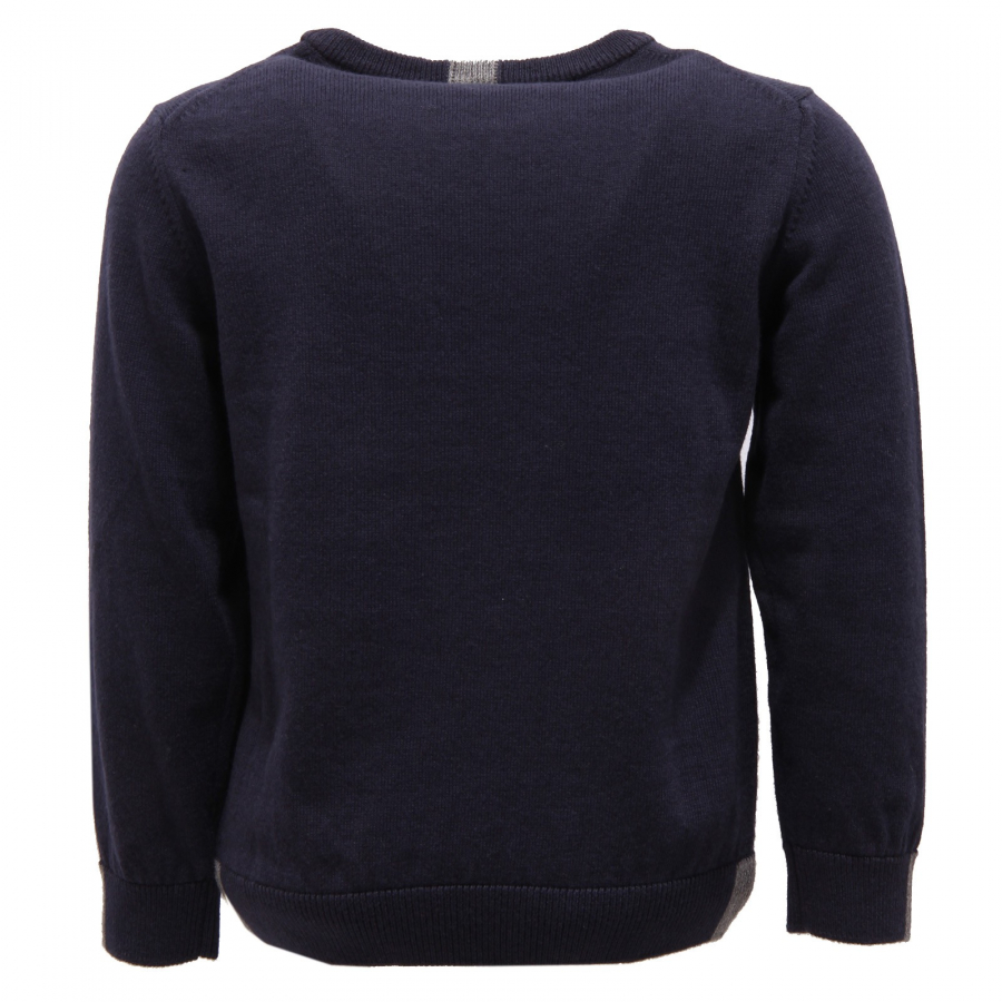 2740V maglione bimbo ARMANI JUNIOR lana blue wool sweater boy kid