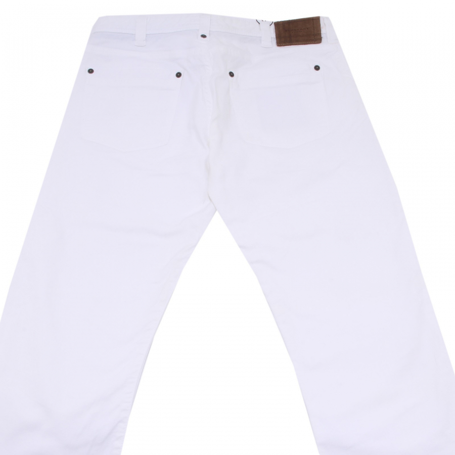 Burberry Men's Strap Detail Cotton Trousers, Brand Size 48 (Waist Size  32.7