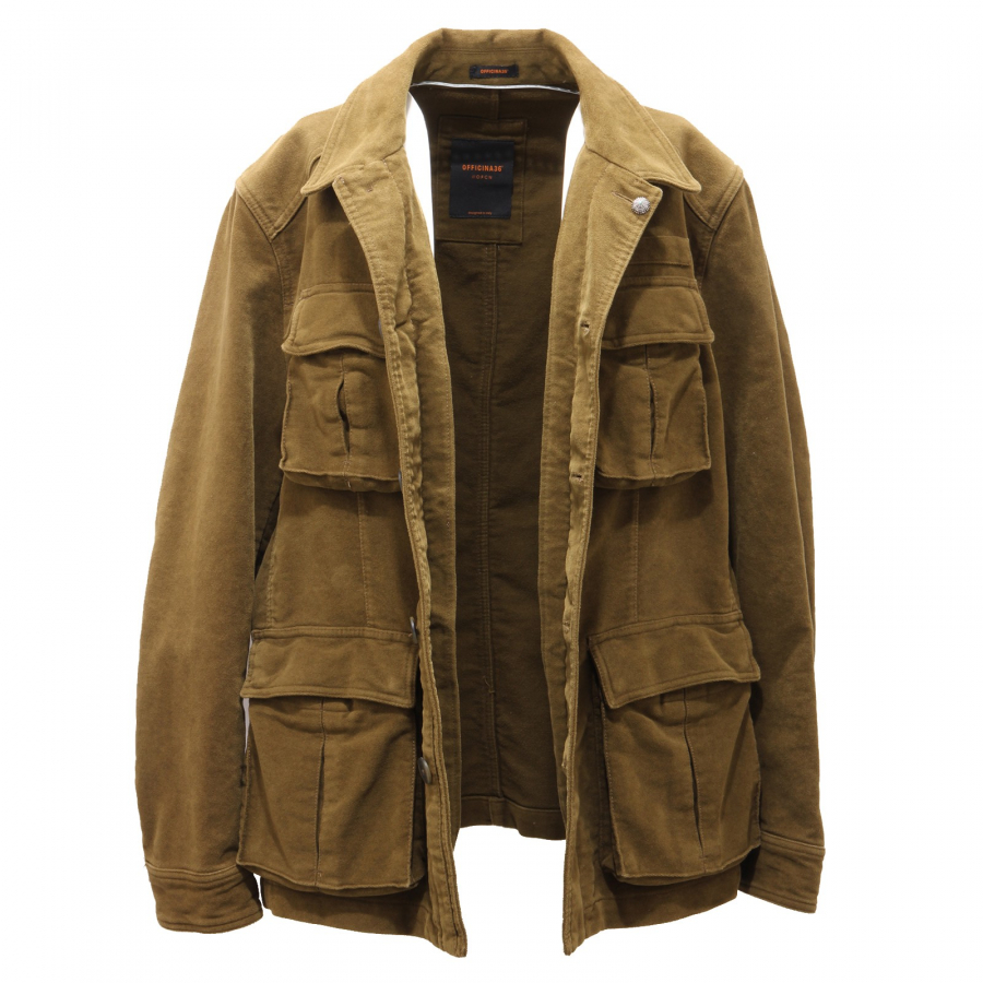 3260AF giubbotto uomo OFFICINA36 army green fustian jacket man