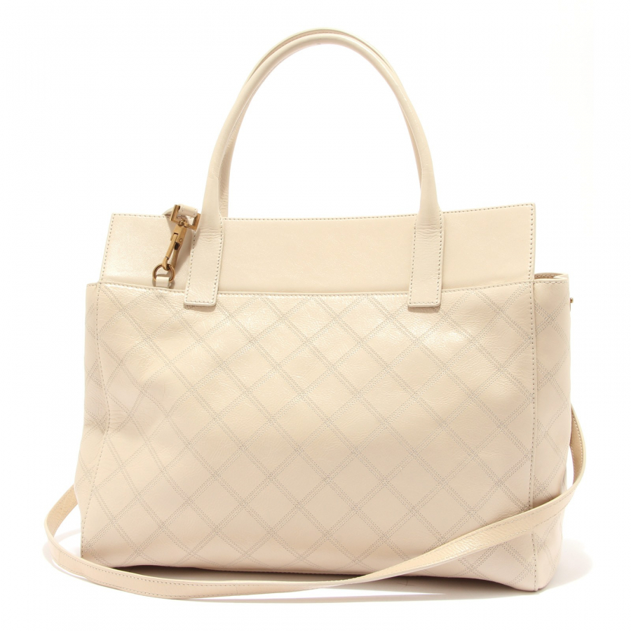 Marc Jacobs (the) Woman Borsa Tote Media In Tela Beige In Cream