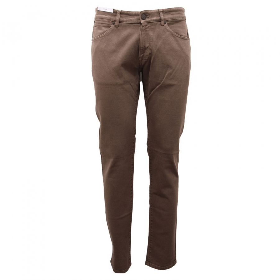 4201W pantalone uomo BURBERRY LONDON dark brown jeans cotton trouser pant  man