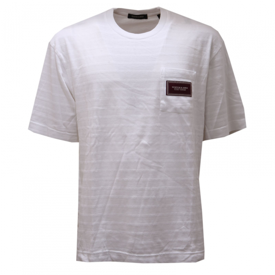 maglia uomo SCOTCH SODA white cotton t shirt man