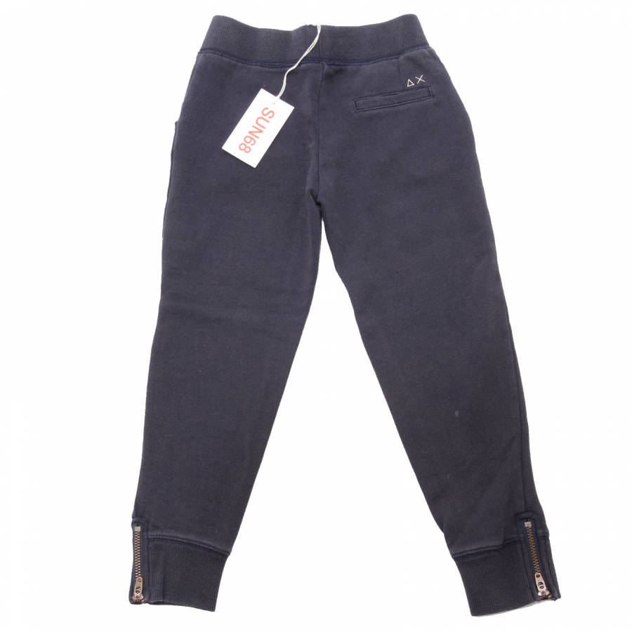 6728AC pantalone tuta bimba girl SUN 68 blue sweatpants kid