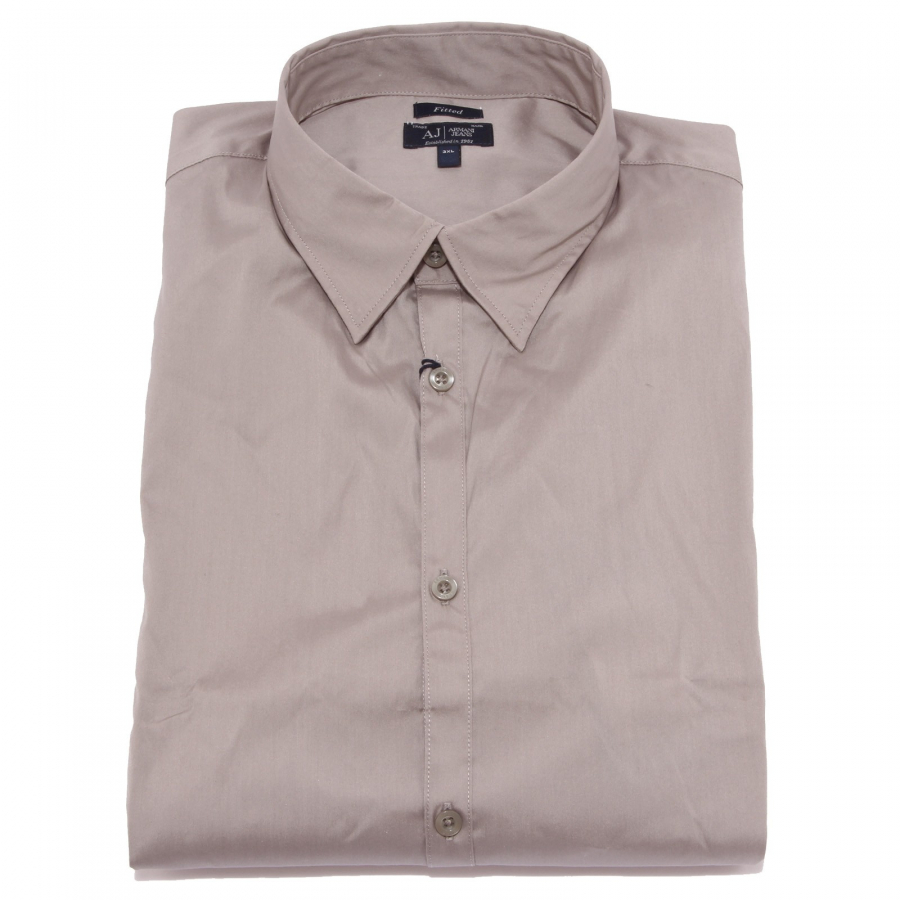 7284W camicia uomo ARMANI JEANS FITTED grey shirt men