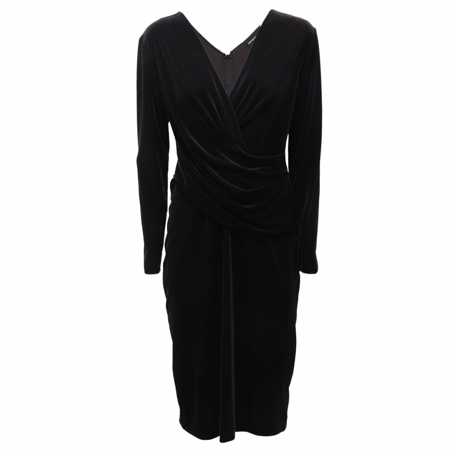 7471AF abito donna EMPORIO ARMANI black velvet dress women