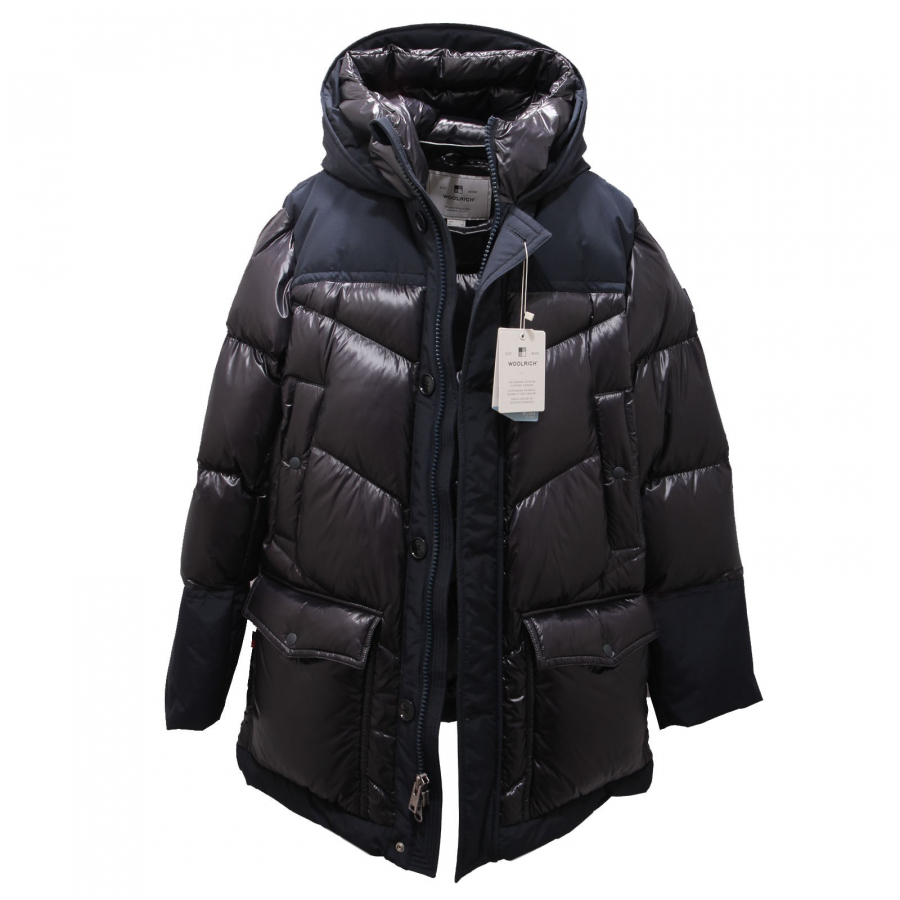 8119AE giubbotto uomo WOOLRICH blue down padded jacket man