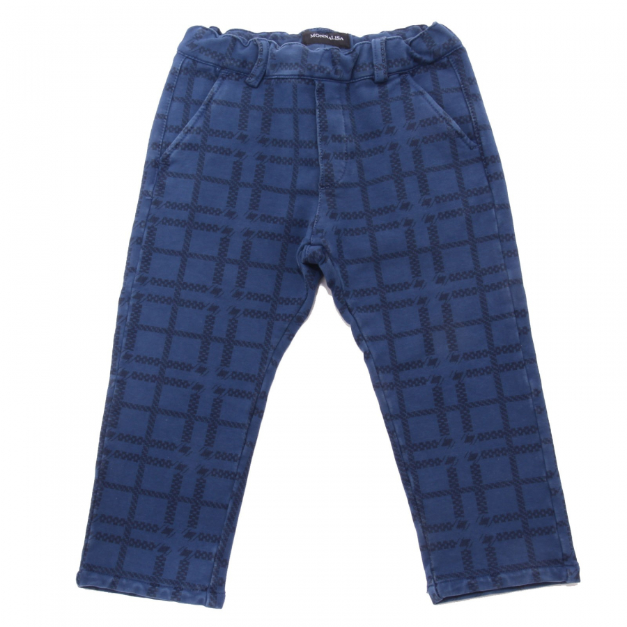 Bébé Sweeny Elton Boys Light Blue & Navy Check Flannel Trousers –  CapuletKids