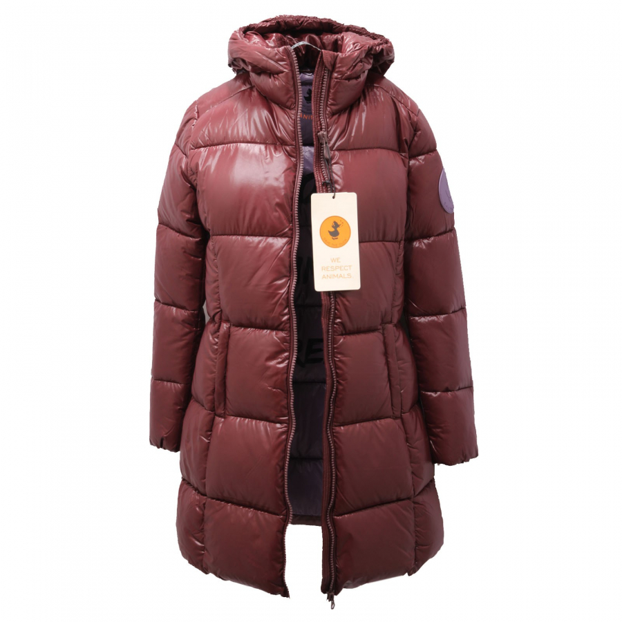 8418AE giubbotto donna SAVE THE DUCK burgundy padded jacket woman