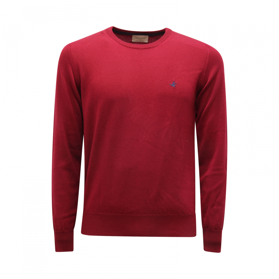 8624AV MAGLIONE UOMO BROOKSFIELD MAN WOOL SWEATER BURGUNDY