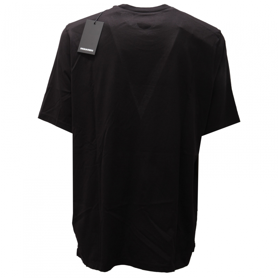 8785AD maglia uomo DSQUARED2 black cotton t shirt man