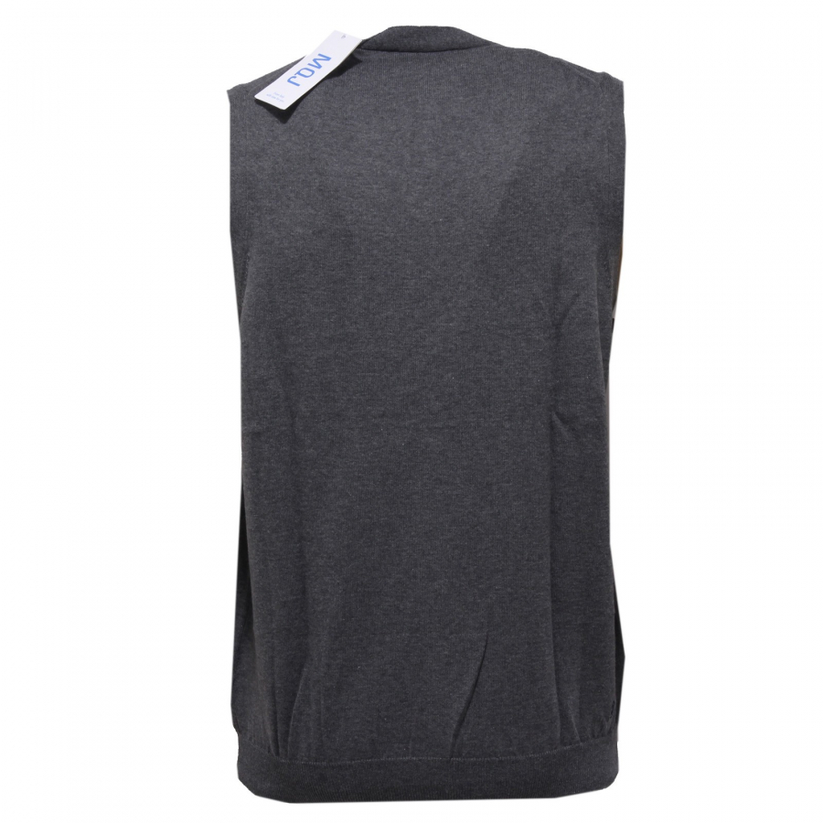 9345AA gilet uomo MQJ cotton grey sleeveless sweater men