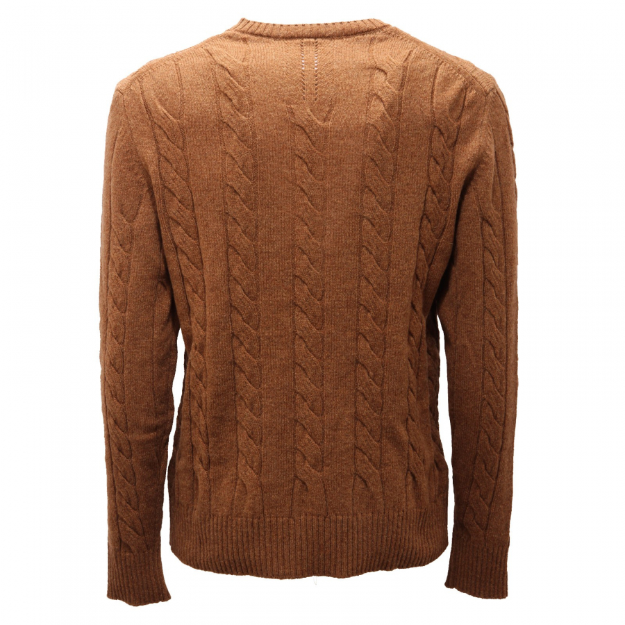 9622AF maglione uomo THE PULL light brown wool sweater man