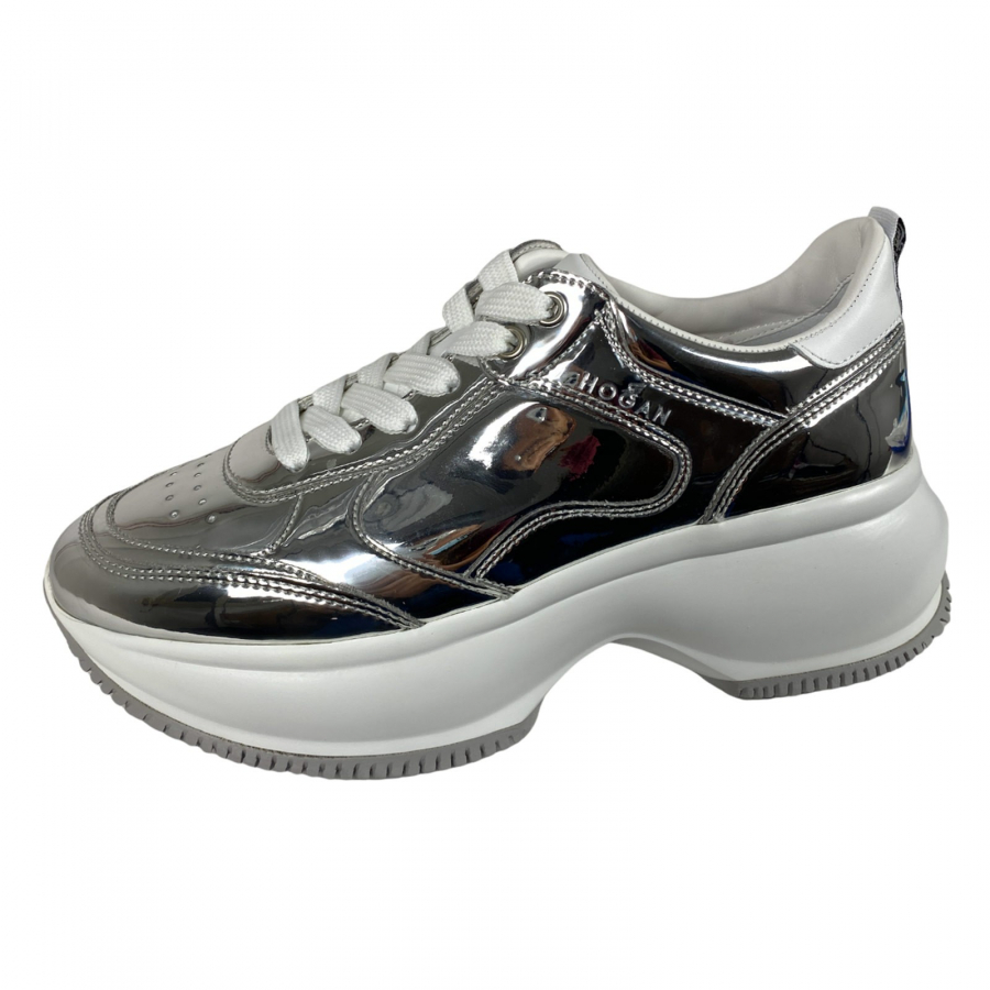 E51 sneakers donna HOGAN MAXI I ACTIVE silver/white shoes women