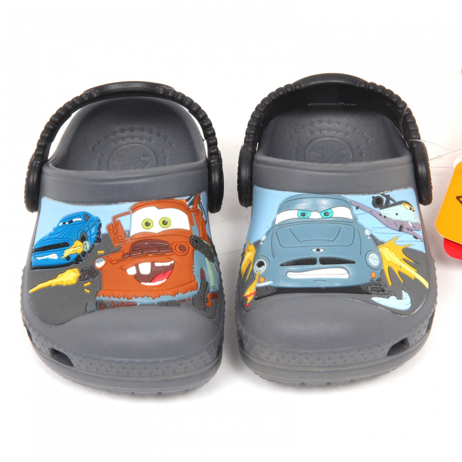 E7054 sandalo bimbo CROCS charcoal rubber sandal shoe kid