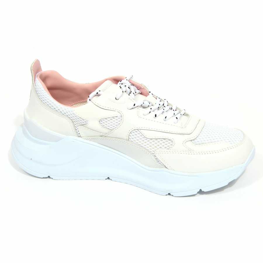 G3048 sneaker donna D.A.T.E. FUGA white leather/fabric shoe woman