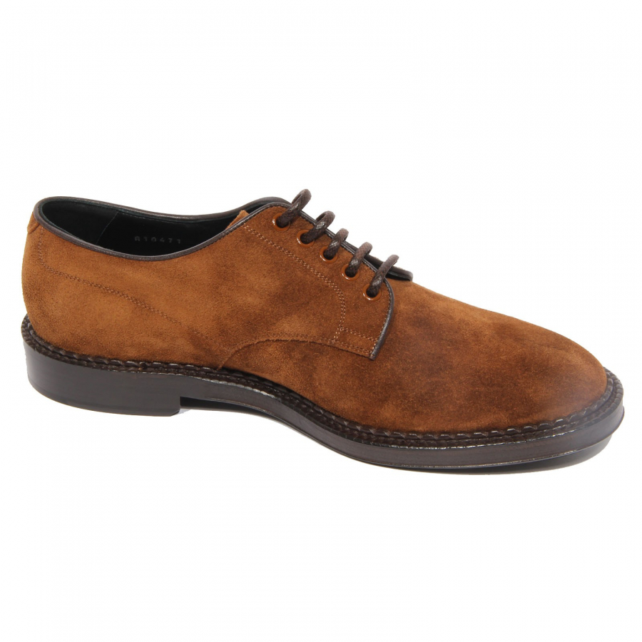 G3104 scarpa derby uomo DOLCE & GABBANA brown suede shoe man