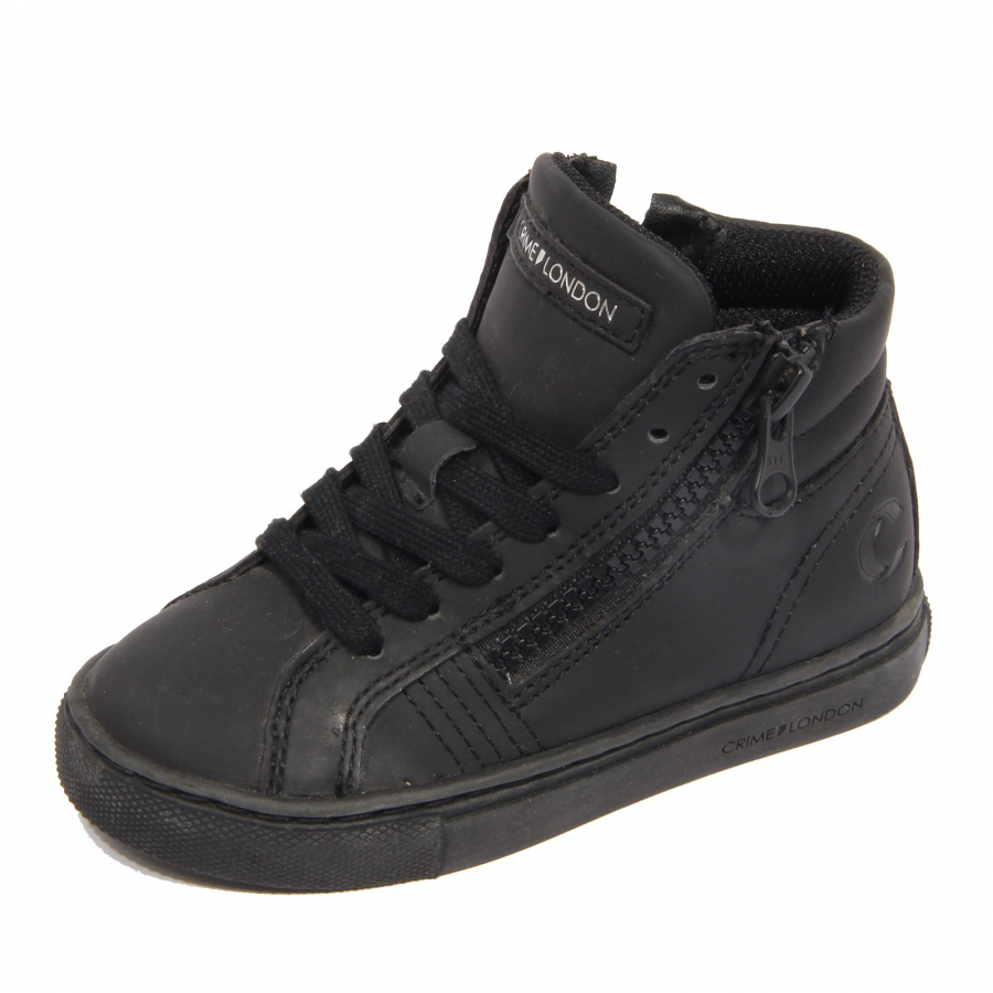 G4232 sneaker bimbo boy CRIME LONDON black leather shoe kid