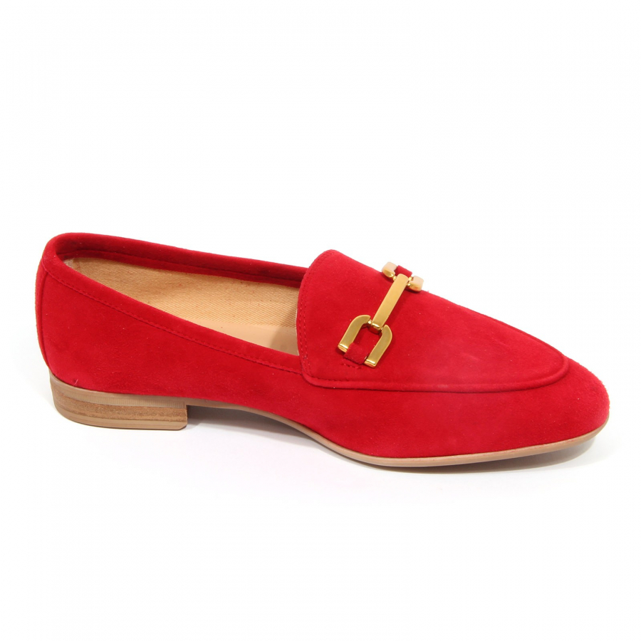 G4550 mocassino donna UNISA red suede loafer shoe woman