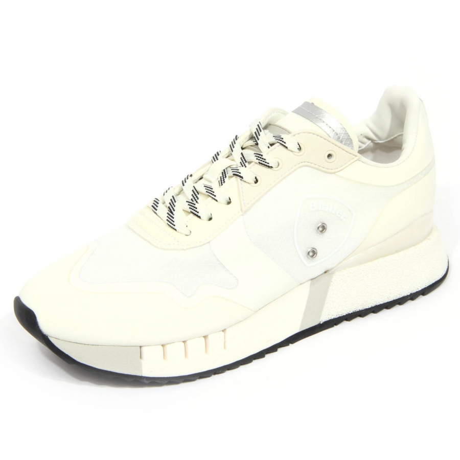 H0884 sneaker donna BLAUER women fabric shoes off white