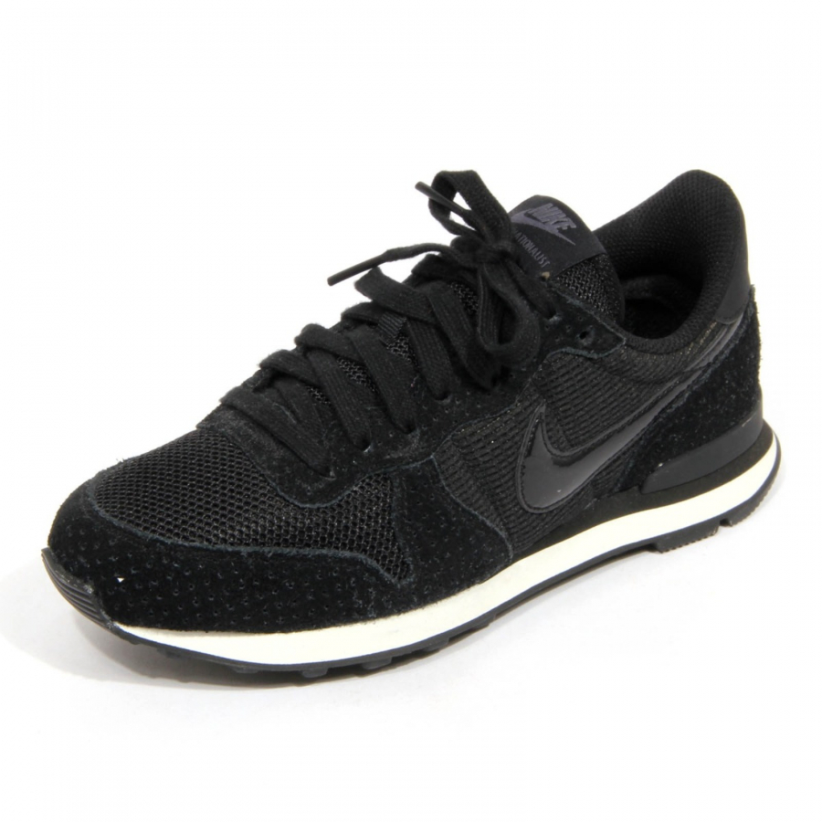 hospital horario Respeto a ti mismo H2904 sneaker donna NIKE INTERNATIONALIST woman black suede/fabric shoes