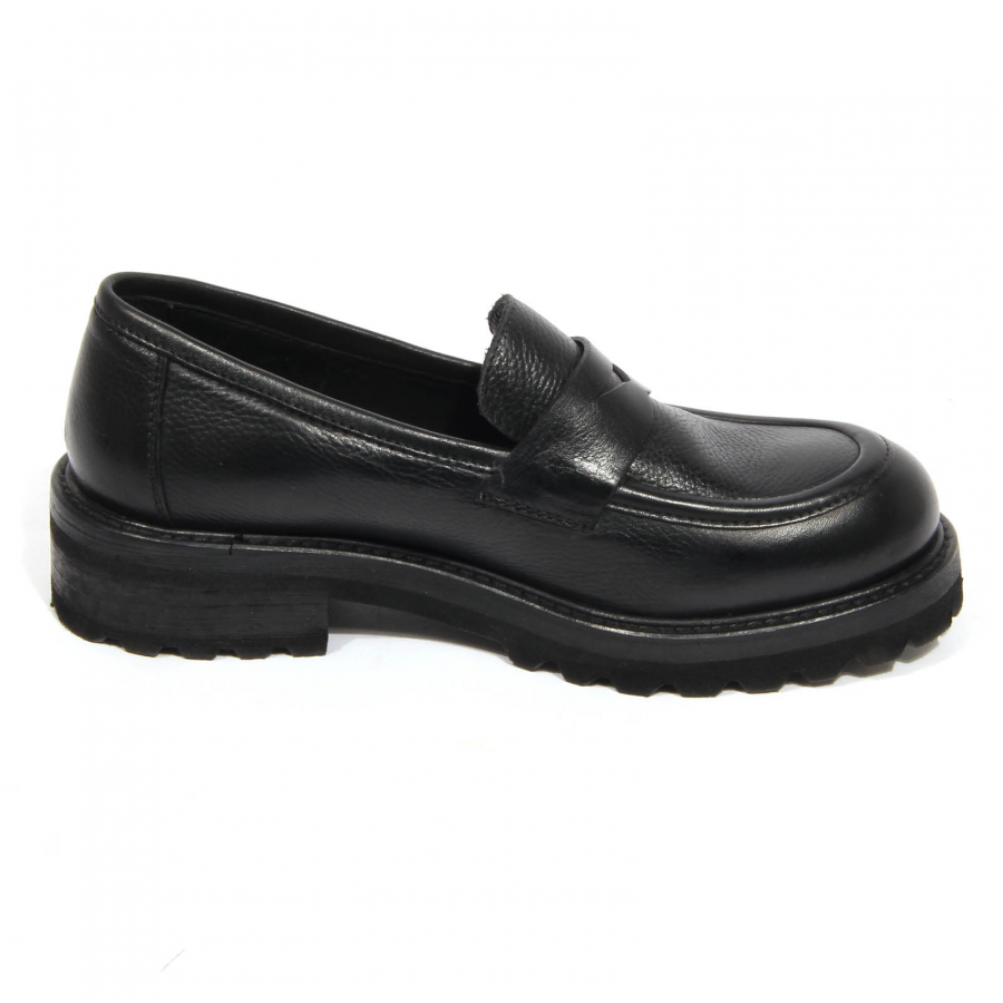 H7016 mocassino donna CARACCIOLO 1971 woman loafer black