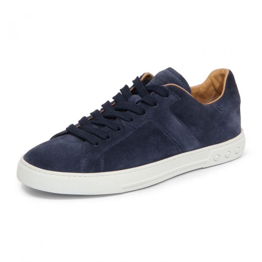 I0276 sneaker uomo TOD'S man suede shoes blue